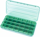 28 יום חודשי גלולות מארגנת - 4 שבוע גלולות Box 1 פעם ביום, 7 יום רפואה מארגנת Boxer, Travel Pill Container עבור ויטמין, שמן דגים (Olive ירוק)