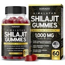 חניכיים Shilajit לגברים ונשים 1000 מ"ג (High Potency Gold כיתה עם 85 + Trace מינרלים עם Fulvic Acid) - תמיכה באנרגיה ותחמושת - צד שלישי נבדק, לא GMO, טבעוני ומיוצר בארה"ב - (60 מסטיק)