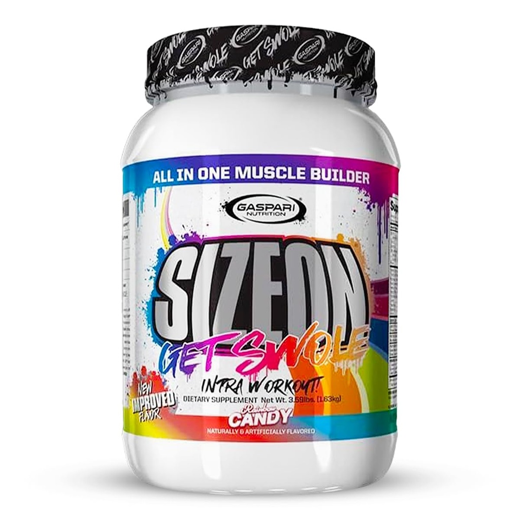 גודל התזונה של Gaspari, The Hybrid Intra-Workout Amino Acid & Creatine פורמולה, הגדלת נפח השרירים & שריר התאוששות (3.59 פאונד, Rainbow Candy)