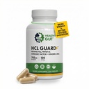 בריאות Gut HCL Guard+ | מקדם פונקציונליות עיכול בריאה | Betaine hydrochloride, אורגני ג'ינג'ר Root, DGL ו- פפsin | 60 משרתים
