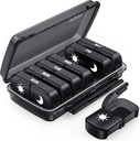 PULIV שבועי גלולות מארגנת 7 ימים ביום, Black Damp-Proof AM Pill Box 7 Day, Pill Case with Portable Design, Large Medicine ארגן עבור ויטמינים, תרופות, שמן דגים, תוספים