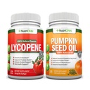 AcONN Pumpkin Seed Oil Softgels Lycopene קפסולות Combo - תמיכה ממוקדת עבור Prostate & Urinary Health
