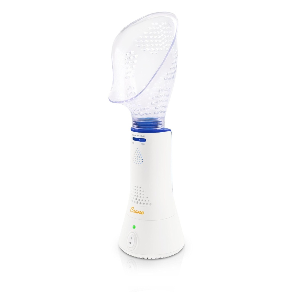 Crane Corded Personal Steam Device for Sinus, Congestion, & Cough Relief, Vapor Pad Compatible, White, 30 ml