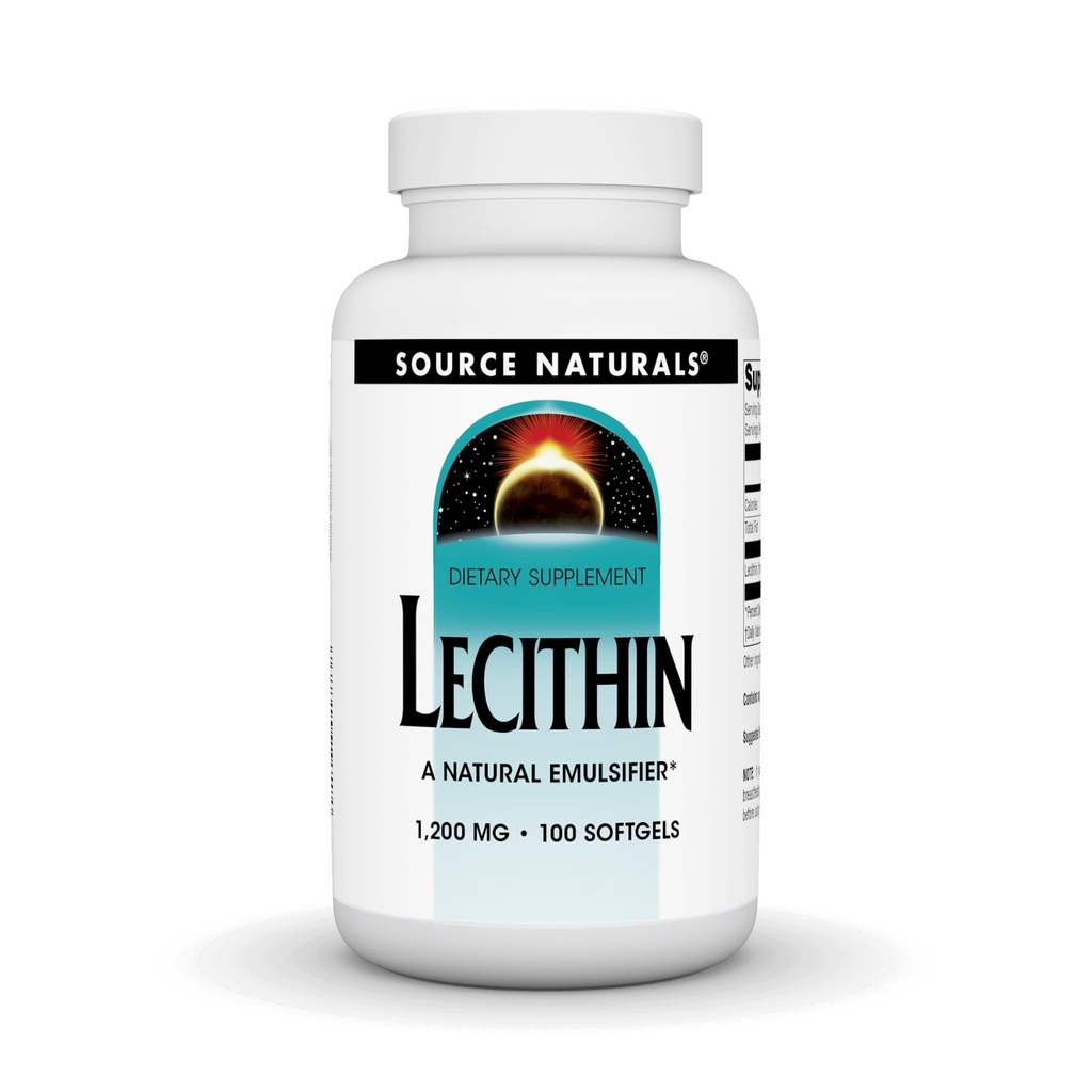 מקור Naturals Lecithin 1200 מ"ג, A Natural Emulsifier - 100 Softgels