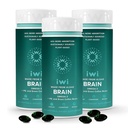 iwi Life Brain אומגה 3, 180 Softgels (90 המשרתים), אלגה צמחית המבוססת על צמח טבעוני אומגה 3 עם EPA + DHA, Focus, Memory and Mood Support Dietary, קריל & Fish שמן אלטרנטיבי, No Fishy Aftertasteaste