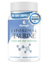 Taurine Supplement Liposomal Taurine 3000mg - High Dose Taurine Amino Acid Supplement for Energy & Muscle, Overall Well-Being, 120 Capsules, Vegetarian for Workout & Gym
