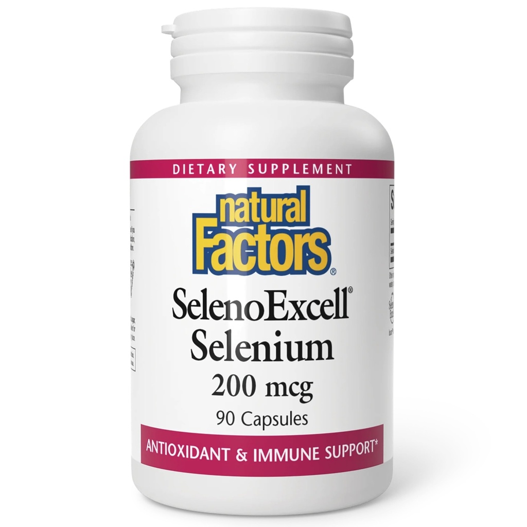 גורמים טבעיים, SelenoExcell Selenium 200mcg, Antioxidant & Immune תמיכה, 90 קפסולות