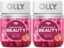 OLLY Undeniable Beauty Gummy, for Hair, Skin, Nails, Biotin, ויטמין C, Keratin, Chewable Supplement, Grapeפרי, 30 יום אספקה - 120 ספירה