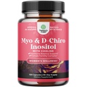 Myo-Inositol & D-Chiro Inositol קפסולות - תוסף Choline Inositol עבור מחזור ותמיכה פוריות - נשים הורמון איזון תוספת עם Myo & D-Chiro Inositol Plus Choline bitartrate