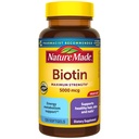 הטבע עשה כוח מקסימלי ביוטין 5000 mcg Softgels, ביוטין שיער עור וניק ויטמינים תוספי תזונה, 120 הרוזן