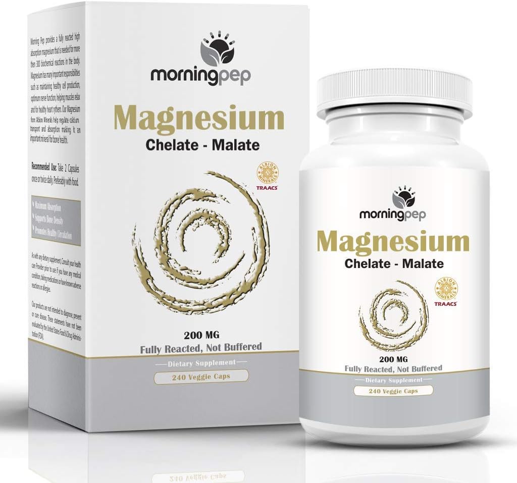 Magnesium Bisglycinate Chelate 240 Vegi Caps 200 מ"ג Elemental לכל משרת