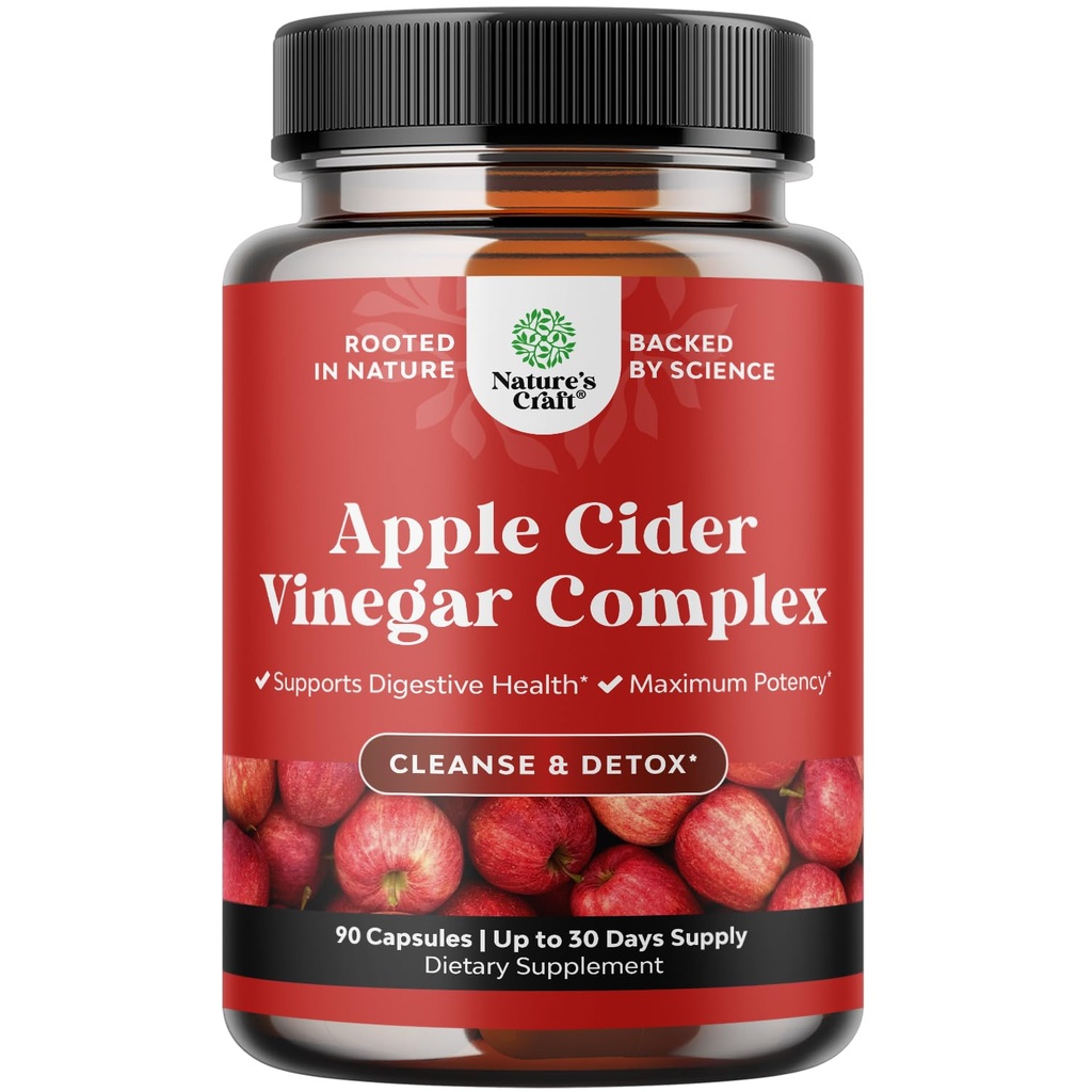 ניקוי של Apple Cider Vinegar כמוסות - ACV ניקוי ו- Detox Pills for Gut and Digestive Health with Slimming Cayenne - תוספת כוח ACV קפסולות עבור Gut ניקויse ו- Full Body Detox (30 משרתים)