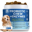 Probiotics Dog Allery Chews for Dogs, Improve Itchy Skin Itchy Ears, Yeast Balance, Gut Health, Probiotics (10 Billion CFU) for Dog Immune Health & Allergy Relief Chews + Vitamins Blend