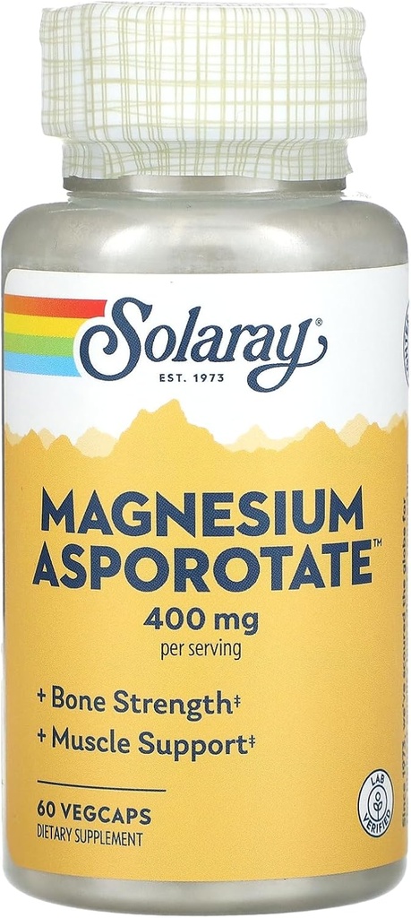 Solaray Magnesium Asporotate תוסף, 200 מ"ג, 60 הרוזן