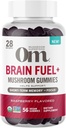 Om Mushroom Superfood Brain Fuel+ Gummies, 28 משרתות, תוספת של Raspberrymy עם אריה לזיכרון ומקדו