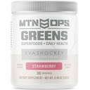 MTN OPS אווה Shockey Signature Series Super Greens Organic Super Foods, Strawberry, 30 משרתים, Strawberry, 4.4 Ounce