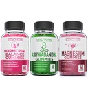 Atlantis Nutrition Hormonal Balance for Women & PMS Gummies + Ashwagandhamies + Magnesium Gummies