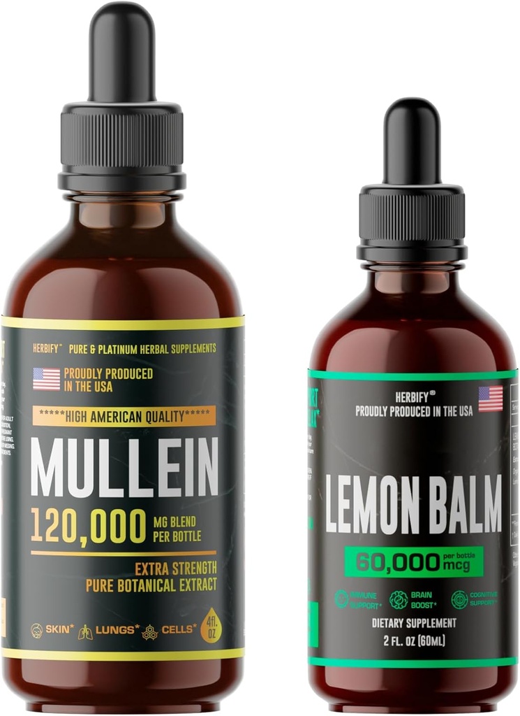 HerBIFY Bundle - Mullein Extract & Lemon Balm - תמיכה הנשימה ותמיכה במוח