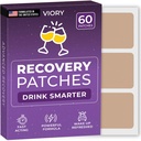 Recovery Patches 60 Pack - Wake Upמרעננים & Energyzed with our 100% Natural Ingredients Patch for Party - עור ידידותי ובטיחות מים - החל לפני שתייה - פורמולה בוקר מוגברת