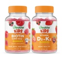ילדים ביוטין חיים + ויטמין D3 + ויטמין K2 ילדים, חניכיים בונדלה - גדול Tasting, ויטמין תוסף, Gluten Free, GMO חינם, Chewable Gummy