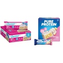 Quest & Pure Protein Birthday Cake Bars, High Protein, Gluten Free, 12 Count Protein Bars