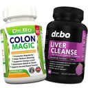 קולון ניקוי ו- Liver Lightse Detox תומך תוסף - Natural Bowel Cleanser Pills for Intestinal Bloating & Daily Constipation Relief - Milk Thistle Dandelion Caps & Gallbladders