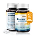 LOVITA Calcium Citrate 800 מ"ג עם Magnesium, ויטמין D3 & K2, עצם כוח והכחשה תוספת לנשים וגברים, תמיכה שיניים, בריאות החיסון, Gluten Free, non-GMO, 120 טבליות טבעוניות טבעוניות