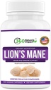 360 Nature's Impact Lions Mane Mushroom קפסולות (150 קפסולות) עבור תוספי תמיכה לבריאות המוח, תוספת אורגנית עם Beta-Glucans & Hypromellose עבור מערכת קוגניטיבית