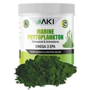 AKI Marine Phytoplankton אבקת - מקור של Raw אומגה 3 EPA מיקרו Algae Nannochloropsis - חלבון מבוסס צמחים, ויטמינים עבור כלל בריאות - מקור חלבונים שלם, טבעוני & GMO חינם (2oz/57g)