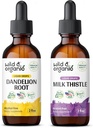 Wild & Organic Dandelion Tincture 2 fl oz & Milk Thistle Tincture 2