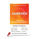 Amberen Menopause תוספת לנשים, 120 קפסולות, פרובאנס קליני, מסייע איזון הורמונים תמיכה, עוזר Relieve 12 תסמינים של Menopause: Hot Flashes, Nights, Mood Swings ועוד יותר