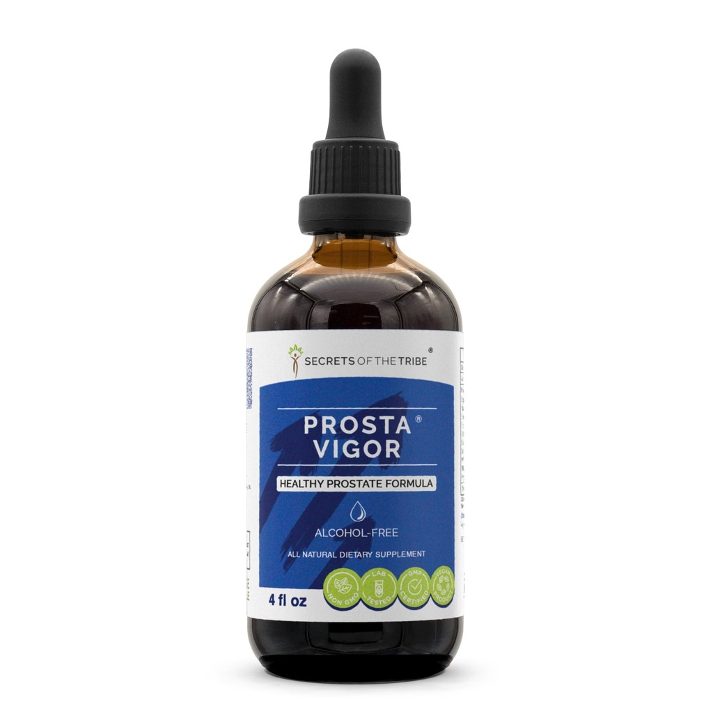 Prosta Vigor אלכוהול חינם, Glycerite Pygeum, Maca, Sting Nettle, Reishi Mushroom, Red Clover, Spearmint, Saw Palmetto, White Peony. ייצור צמחי מרפא Prostate Formula 4 OZ