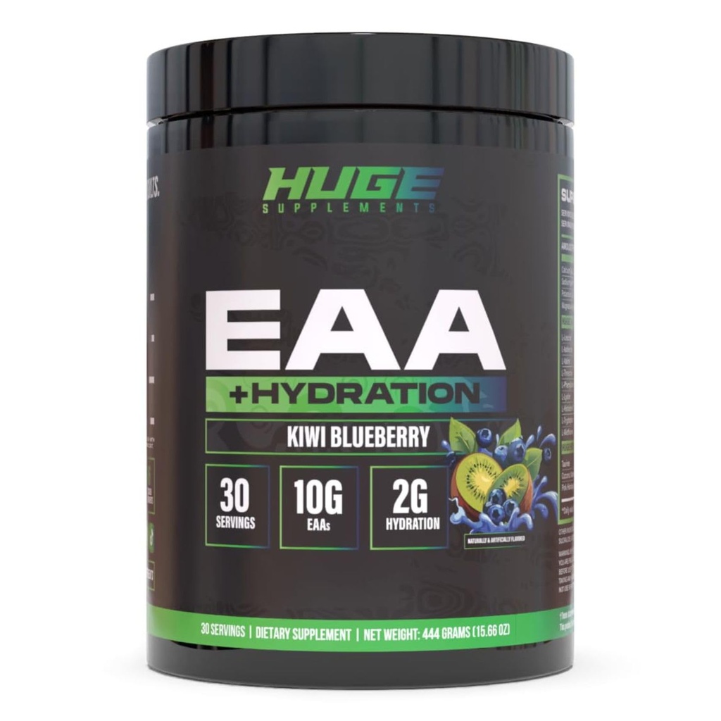 תוסף EAA ענק, גבוה Dosed Essential Amino Acids אבקת, 12.85g EAAs & 8g BCAAs Per המשרת, מקסימיזציה של צמיחה, התאוששות וביצוע (Kiwi Blueberry, 17.73 Oz).