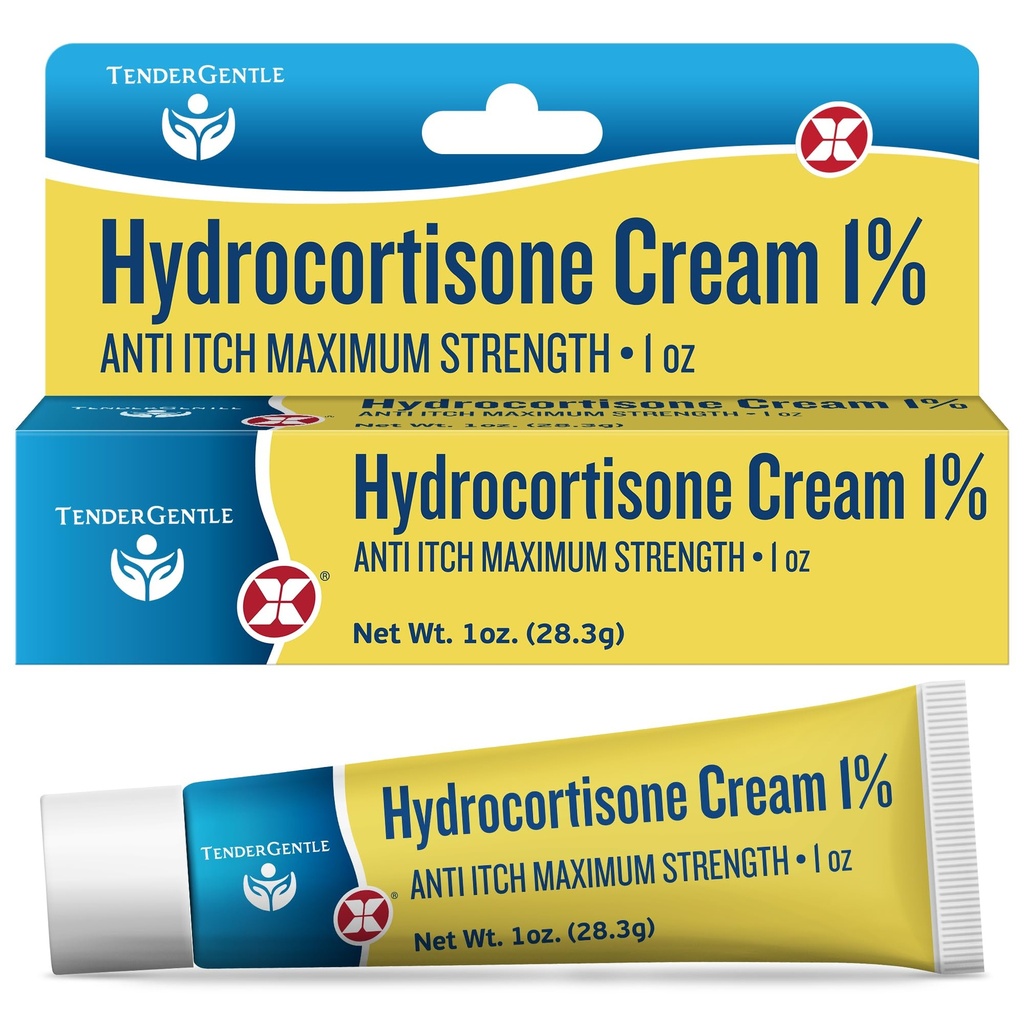 1% Hydrocortisone Cream Maximum Strength - 1 oz of Anti Itch Cream for Itching and Rashes - for Eczema, Poison Plants, Insect Bites, and More