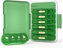 מארגנת גלולות שבועיות 4 פעמים ביום, 7 Day Pill Box 4X, Portable for Travel Pill Case for Pills/Vitamin/Fish Oil/Medication/Supplements (4x7 ירוק)