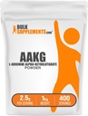 BulkSupplements.com AAKG אבקת - תוסף Arginine AKG, Nitric Oxide תוסף, Unflavored & Gluten Free, 2.5g לכל משרת, 1kg (2.2 lbs) (Pack of 1)
