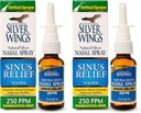 נתיב טבעי שביל Silver Wings Sinus Relief Natural Silver Nasal Spray - 250ppm - 1oz - 2 Pack