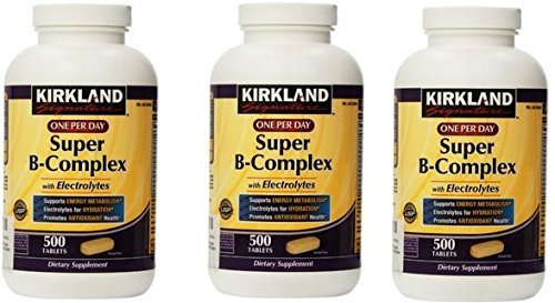 קירקלנד חותם 1 ליום Super B-Complex עם אלקטרוליטים,500 טבליות