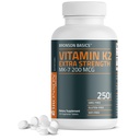 Bronson ויטמין K2 MK-7 200mcg תוספת כוח, 250 טבליות Vegetarian