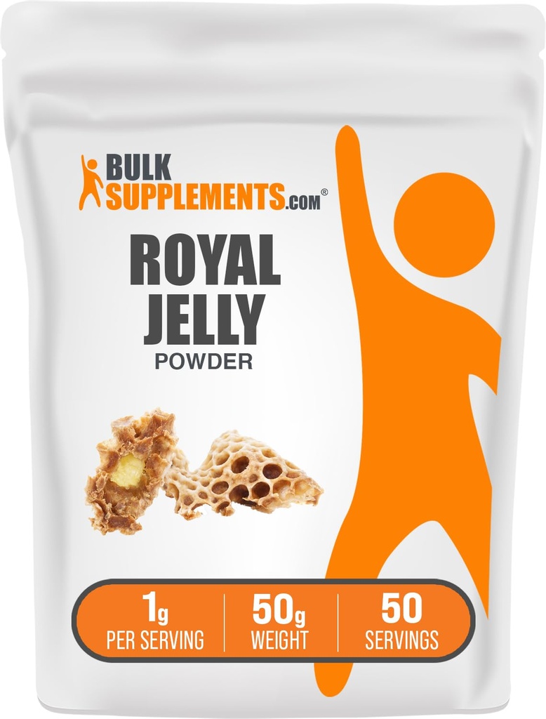 BulkSupplements.com רויאל ג'ולי אבקה - התוספת המלכותית של ג'ולי, עבור Immune Support - Gluten Free, 1g לכל משרת, 50g (1.8 oz) (Pack of 1)