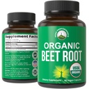 USDA אורגני Beet Root Vegan קפסולות. Beets Juice אבקת Super Food Pills 1200 מ"ג, Nitric Oxide Energy Boosting Beetrootמיצוי כמוסות. תוספת תמיכה פוליפנול לנשים וגברים