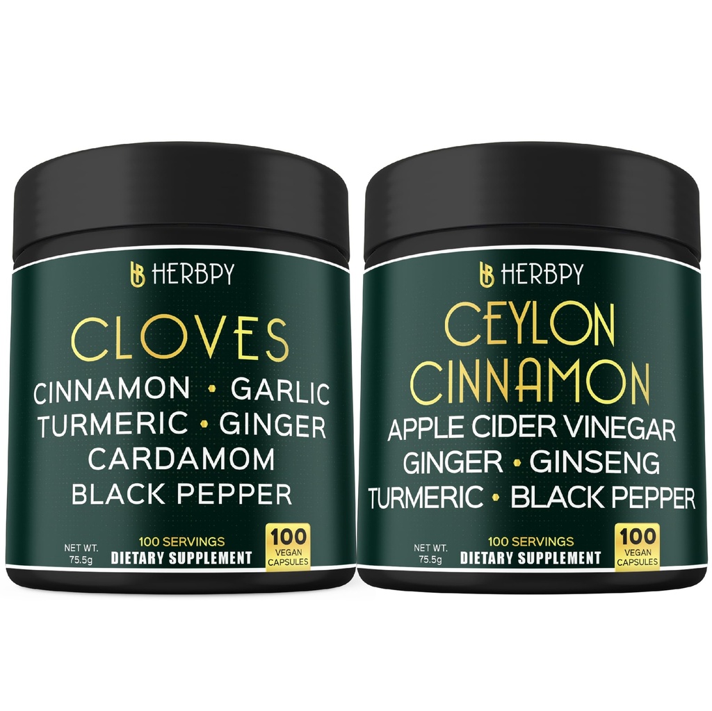Bundle 7in1 Cloves תוסף & 6in1 Premium Ceylon Cinnamon תוספי