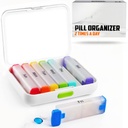 BEXEEN Weekly Pill מארגנת 2 פעמים ביום - Pill Box 7 Day Am Pm - Travel Medicine מאורגןer Twice Daily Holer Portable Case Week Morning Night Med Dispenser