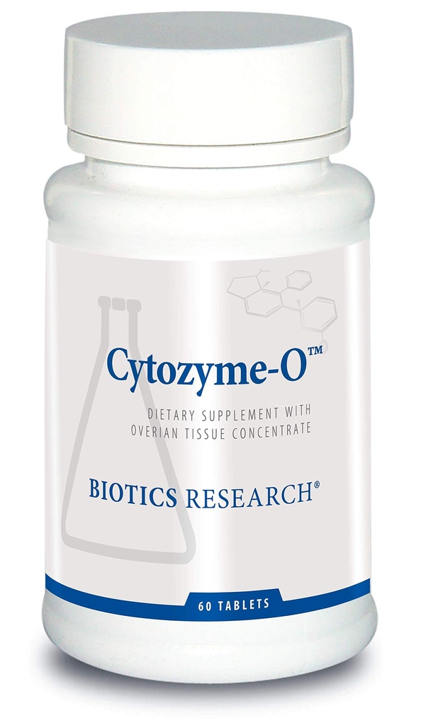 Biotics Research Cytozyme O Raw Bovine Ovarian Tissue, תומך בריאות נשית, SOD, Catalase, פעילות אנטי-חמצן פוטנט, 60 טבליות