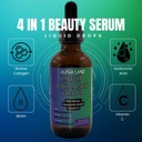 קוליקן נוזלי - Hyaluronic Acid, Biotin, ויטמין C, הידרציה בעור, צמיחת שיער, כוח נשיל - אנטי-Aging Beauty Serum תוסף (Drop Form)
