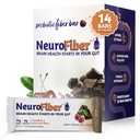 NeuroFiber Prebiotic High Fiber Bars – Gut Health, Bowel Regularity & Brain Function Support – Plant-Based, Gluten Free, Vegan (Pack of 14, Dark Chocolate Cherry)