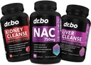 NAC Kidney Liver ניקוי Detox - 750 מ"ג N Acetyl Cysteine Pure קפסולת ויטמין - Daily Liver Kidney Detox תמיכה פורמולה עבור Gallbladder, Bladder Urinary Tracts & Milk Thistle