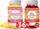 לונהkai Collagen & Biotin Gummies Bundle - ויטמינים לשיער, עור והופעת נעורים - תוספי חלבון שאינם GMO נגד הזדקנות עבור גברים ונשים - 30 ימים אספקה