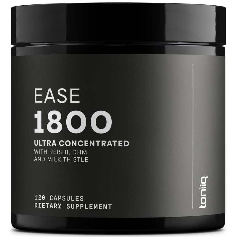 Toniiq Ease with DHM - תמיכה מלאה ב- Night Out - 120 קפסולות - 50x Super Concentrated Extracted Extracted Extraction