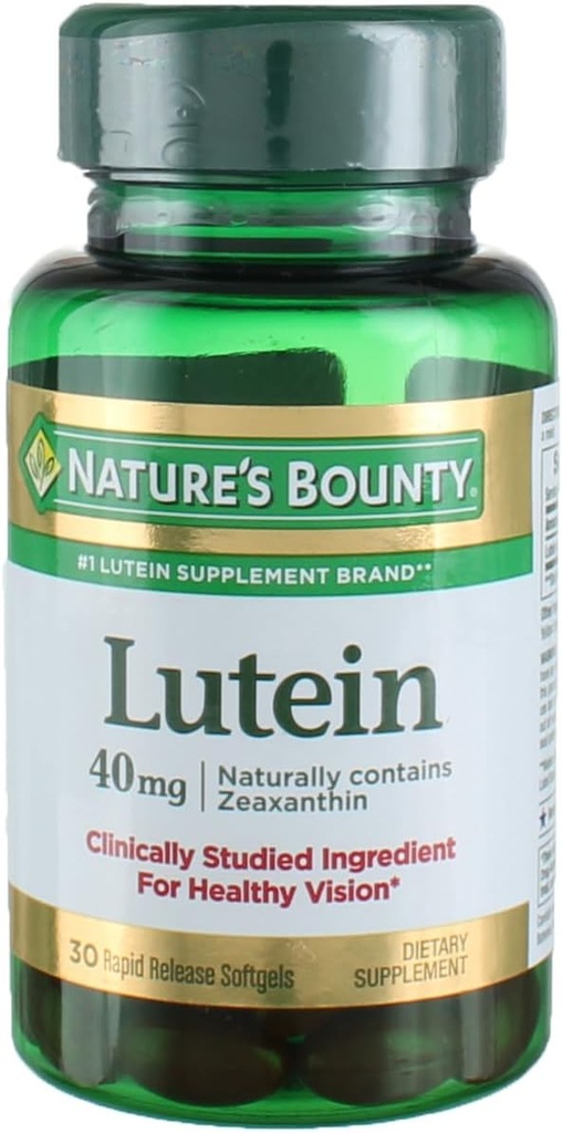 Nature's Bounty Lutein Softgels, 30 ספירה (Pack of 2)